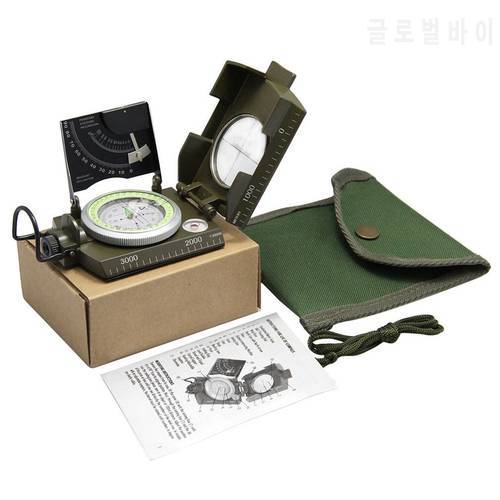Camping Geological Survival Compass Military Sighting Luminous Lensatic Waterproof Compass Digital Compass Navigation Equipment