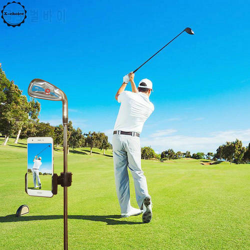 Ship Golf Swing Recorder Holder Cell Phone Clip Holding Trainer Practice Training Aid