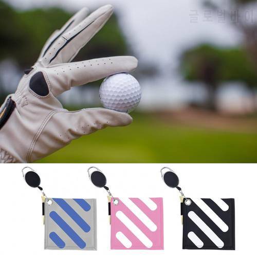 Golf Ball Cleaner Heavy-duty Golf Club Towel Anti-shedding Square Golf Towel Golf Ball Club Cleaner with Clip for Outdoor