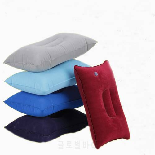1pcs of New Ultralight Inflatable PVC Nylon Air Pillow Sleeping Pad Travel Hiking Beach Buggy Airplane Headrest Outdoor Portable