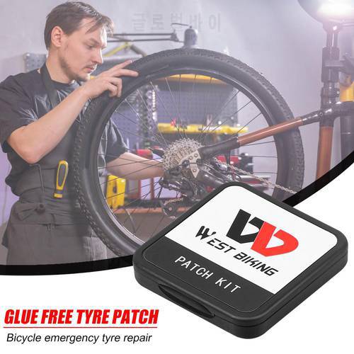 6pcs Durable Tire Patch Portable Delicate Design Hit Color Bicycle Tyre Patch MTB Bike Puncture Repair Kits Glue Free