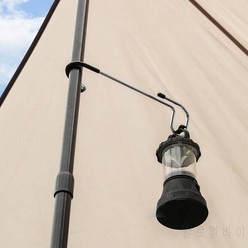 Pole Hook Tree Branch Hook Anti-rust Versatile Stainless Steel Mini Light Stand Hook Outdoor Camping Lantern Hanger for Picnic