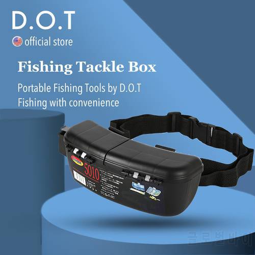 D.O.T Portable Carp Fishing Tackle Box Fishing Lure Box Fishing Waist Belt Bag Fishing Accessories Fishing Tools Organizer