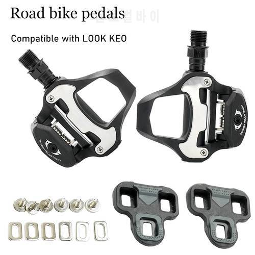 Road Bicycle Pedals Nylon Clip Footrest Racing Bike Foot Hold Speed Pedalen Cycling Paddle Bearing SPD-SL Cleats for Look Keo