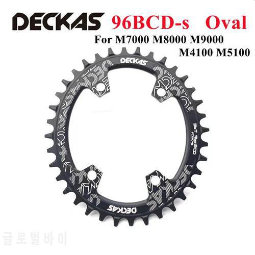 Deckas 96bcd oval Mountain bicycle Chainring BCD96mm 32/34/36/38T Crown Plate Parts For M7000 M8000 M9000 M4100 M5100 bike crank