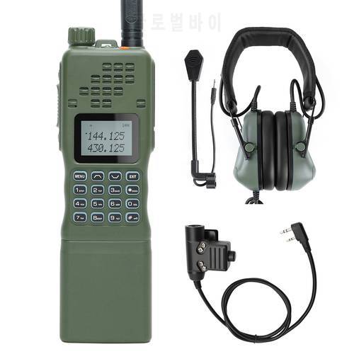 Baofeng AR-152 15W Walkie Talkie Tactical Two way Radio with Noise Reduction Sound pickup Headset Dual Band Radio AN /PRC-152