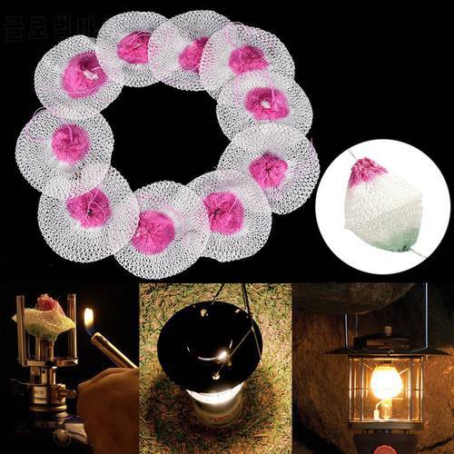 5Pcs Gauze Mesh Camping Gas Lantern Mantles Spare Parts Replacement Non-Polluting Light Lamp Cover Mantle Non-Radioactive Safe