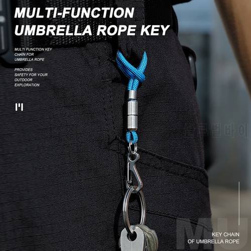 1Pcs Outdoor Camping Climbing Carabiner Rope with Key Chain Mini Spring Clip Camping Hiking Hook Backpack Tactical Buckle Clip