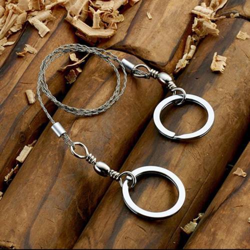Stainless Wire Saw Field Survival Emergency Travel Kit Hunt Flint Cut Equipment Fretsaw Outdoor Camping Hunting Cut Wire Saw