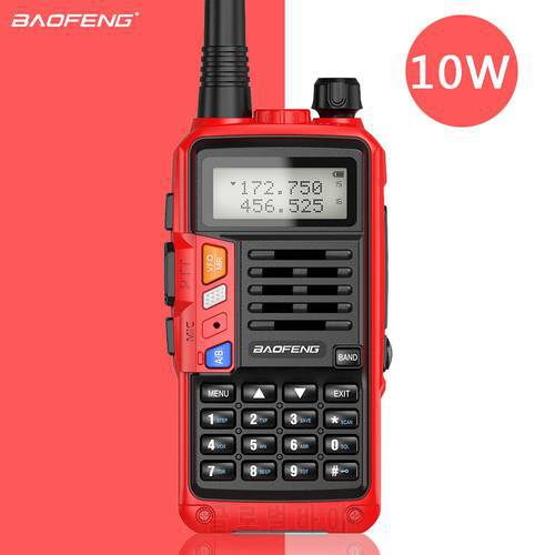 Red BaoFeng UV-S9 Plus powerful 8W/10W Long Range Distance Walkie Talkie Transceiver Upgrade of UV-5R Portable CB Radio