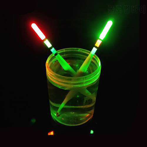 2pcs Fishing Float LED Electric Float Light in Deep Water Float Fishing Tackle Bobber Fishing Gear with Electrons Battery