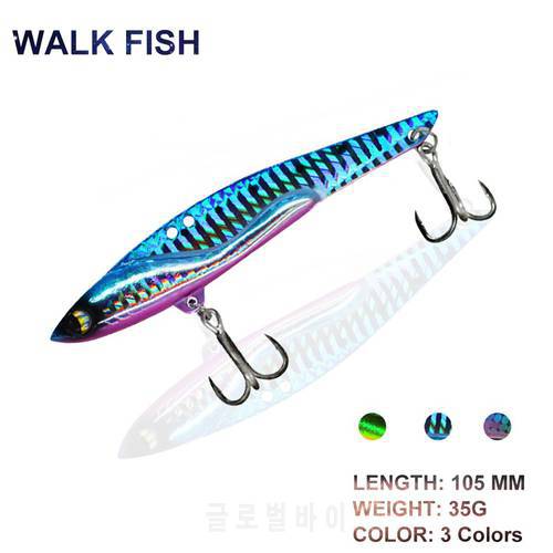 WALK FISH 1Pcs Metal VIB FIshing Lure Vibration 3D Eyes Pesca Crank Lures Winter Sinking Hard Bait Swimbait Fishing Tackles