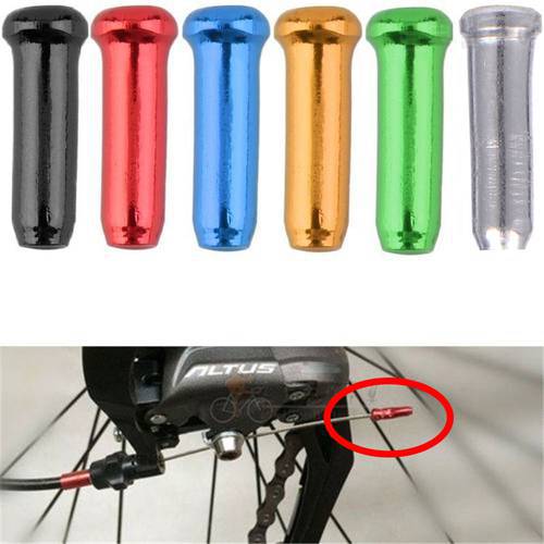 20/50PC Bicycle Brake Wire Aluminum Alloy Bike Shifter Inner Cable Tips Wire End Protection Cover Cap Crimps Cycling Accessories