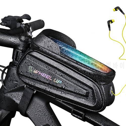 Rainproof Bike Bag Bicycle Front Cell Phone holder with Touchscreen Top Tube Cycling Reflective MTB Accessories