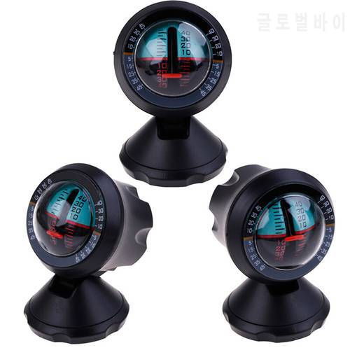 Car Compass Portable Durable ABS Black Electronic Adjustable Military Marine Ball Night Vision Compass for Boat Vehicle