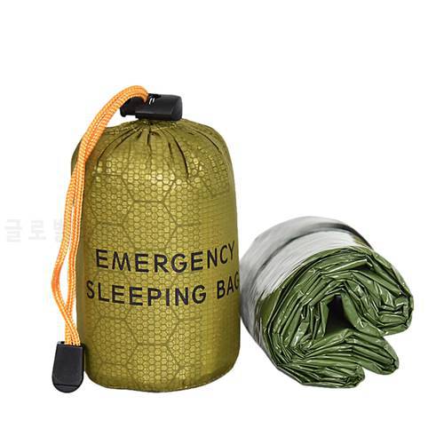 Outdoor Life Bivy Emergency Sleeping Bag Thermal Keep Warm Waterproof Mylar First Aid Emergency Blanke Camping Survival Landmark