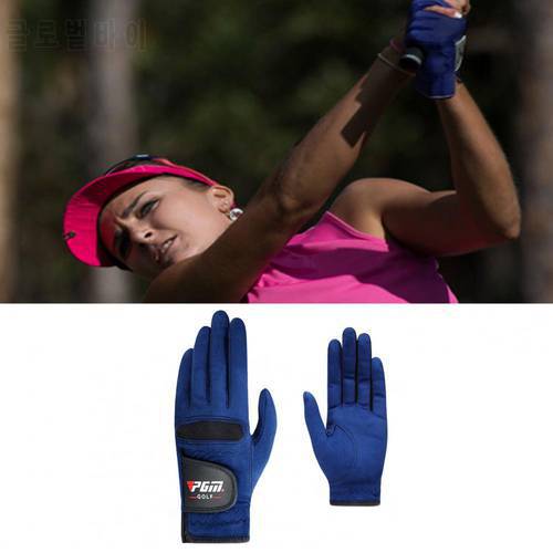1 Pair Outdoor Glove Stylish Lightweight Anti-slip Micro Fiber Leather Left Right Hand Grip Glove for Lady Glove Golf Glove