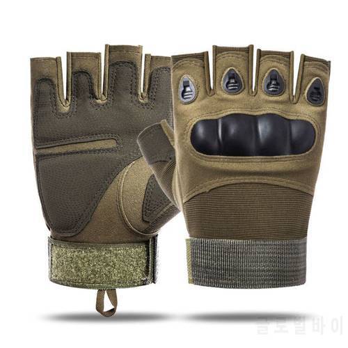 1 pair Tactical gloves men women outdoor sport Riding protection Military fans combat non-slip ventilation Half finger glove man