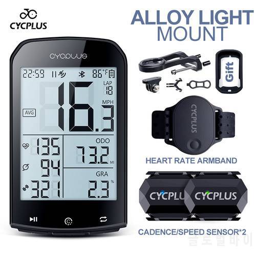 CYCPLUS M1 Bicycle Computer GPS Wireless Odometer Mountain Bike Road Cyclocomputer Speedometer Cycling Cadence Heart Rate Sensor