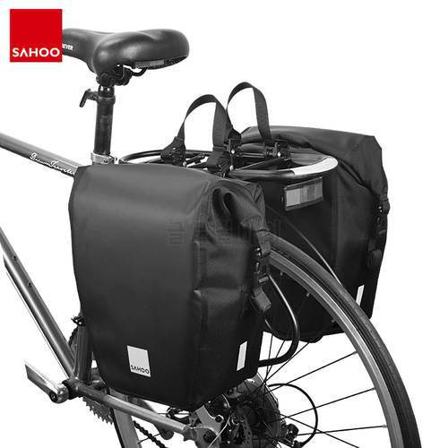 Sahoo 10L/20L Mountain Road Bike Waterproof Bicycle Pannier Bag Cycling Back Rear Seat Trunk Bag Rack Pack Shoulder Bag