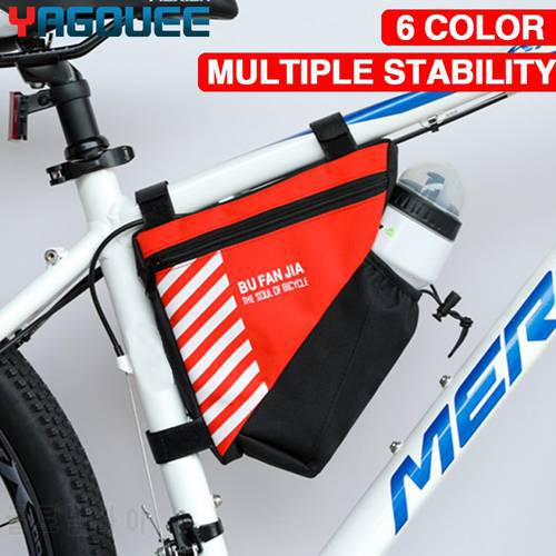 Triangle Bicycle Bag Cycling Saddle Bag Wear-Resistant Road Bike Triangle Pouch Front Frame Water Bottle Phone Card Storager