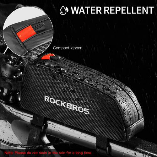 ROCKBROS Waterproof Bike Bag Front Frame Top Tube Bicycle Pouch Large Capacity Cycling Front Storage Bag for Road Mountain Bike