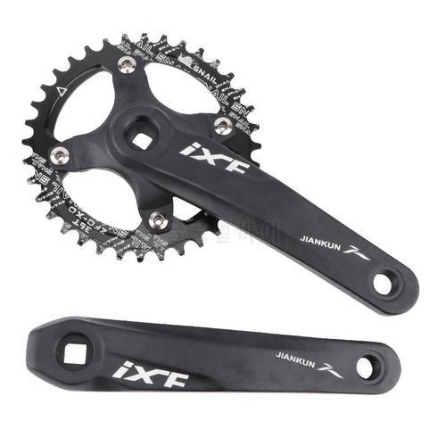 IXF Square Hole 104BCD Mtb Bike Crank 170mm Bicycle Crank Arms with 32/34/36/38/40/42T Crankset Crown Monoplate Connecting Rods