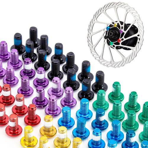 12Pcs Bicycle Color Brake Disc Bolts MTB Mountain Bike Stainless Disc Brake Rotor T25 Disc Fixing Screws Bicycle Spare Parts