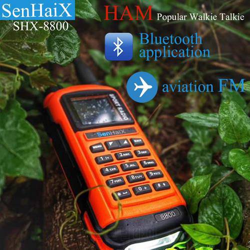 SenHaiX GP8800 SHX GP 8800 Ham Two Way Sport Radio Portable Walkie Talkie VHF Dual Band PTT Bluetooth Waterproof TPU Transceiver