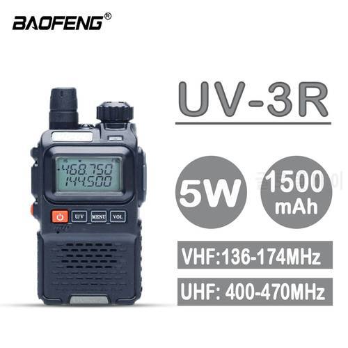 BaoFeng UV-3RPlus 400-470MHz LED Display Portable Dual Band Ham Handheld FM Transceiver Radio Long Distance Communication