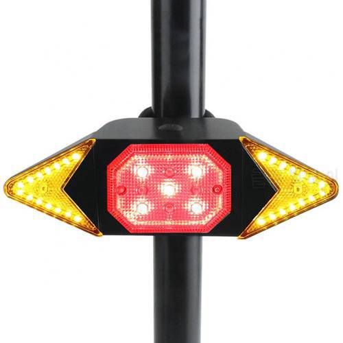 LED USB Rechargeable Turning Signal Cycling Taillight Bicycle Light Remote Control Lamp Bike Left/Right Turn Lights