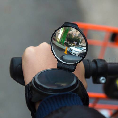 New Style Bicycle Mirror 360° Rotatable Cycling Wrist Rearview Mirror Safety Bike Arm Back Mirror Bicycle Rear Reflector