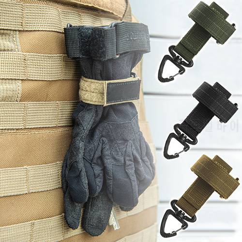 Multi Tool Gloves Hook Outdoor Military Tactical Anti-lost Waist Bag Camping Hanging Buck Climbing Rope Storage Keychain Nylon