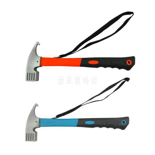 Portable Steel Outdoor Camping Hammer Tent Awning Stake Nail Puller Remover Multifunctional Tool Shipping