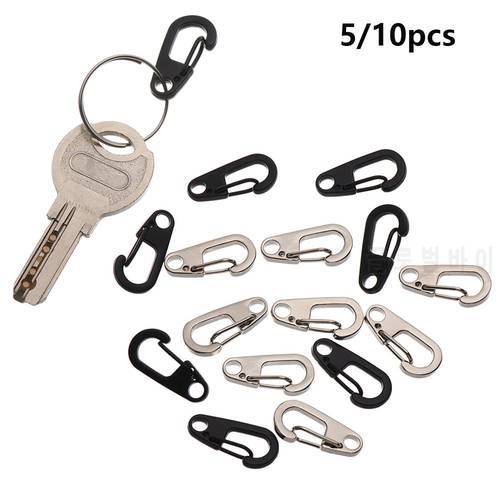 2/4Pcs Mini Aluminium Alloy Hang Buckle Survival EDC Gear Carabiner Key Chain Clip D-Ring Key Chain Travel Tools Outdoor