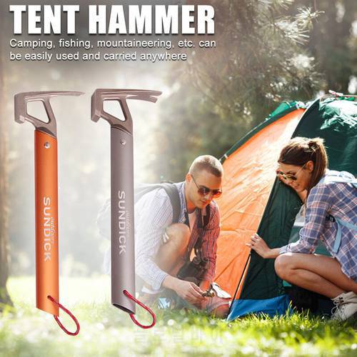 Outdoor Mountaineering Camping Tent Nail Hammer Pull Nail Hook Aluminum Handle Hammer Multi-function Aluminum Alloy Hammer