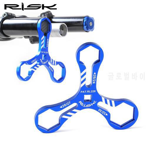 RISK 24/26/27/28/30/32mm Mountain Bike Shock Absorber Front Fork Shoulder Cover Wrench Bicycle Installation Removal Tool