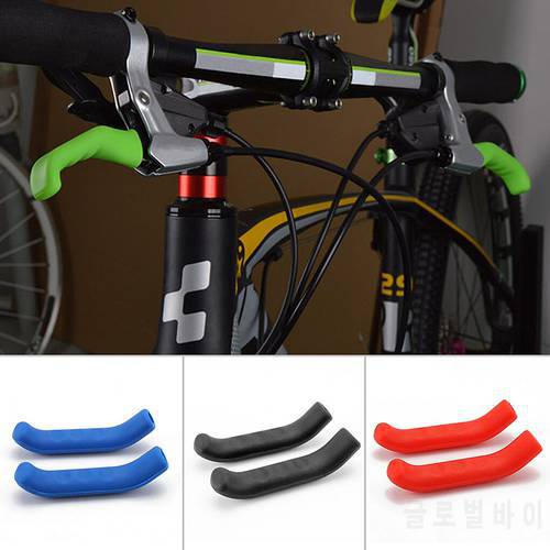1 Pair Universal Silicone Gel Brake Handle Lever Cover MTB Fixed Gear Mountain Road Bike Cycling Protect Cover Protector Sleeve