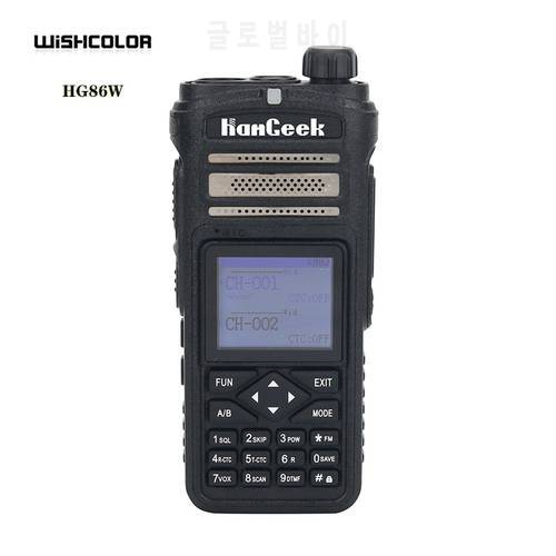 HamGeek 1 PCS 2 PCS 5 PCS HG86W UHF VHF Transceiver Handheld Walkie Talkie 18W Two Way Radio FM Radio Color Screen