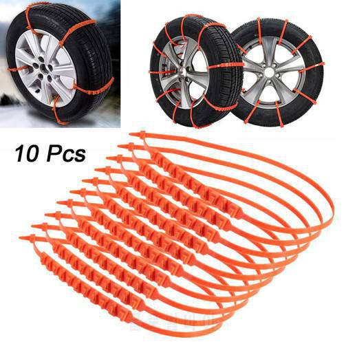 10 Pieces Of Universal Snow Chain Ties Car Winter Tires Snow Chains Snow Tires Wheels Cables And Winter Outdoor Emergency Tools