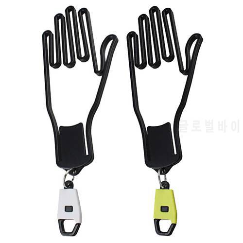 Portable Golf Glove Holder Rack with Key Chain Hand Shaped Glove Drying Support Frame Hanger Stretcher for Goalkeeper Glove Golf