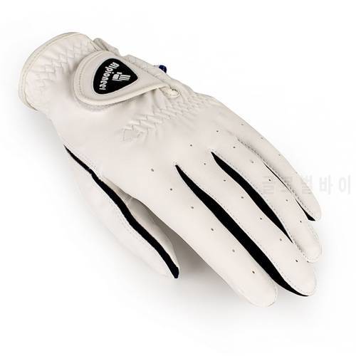 Golf Gloves For Men 1 Pcs Premium Leather One Hand Rain Grip Wear Resistant Durable Flexible Comfortable White Softness Gripped