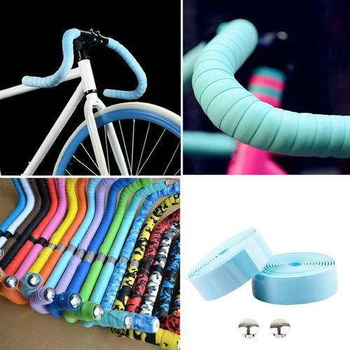New bicycle handlebar Handlebar Tape Cork Grips Cycling Road Bicycle Bike Wrap Tapes & Two Bar Plugs руль для велосипеда