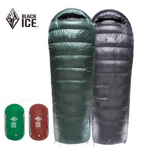 Black Ice E-series Ultra Warm Envelope 90% Gray Goose Down Sleeping Bag 700FP Camping Hiking Backpacking E400 E700 E1000 E1300
