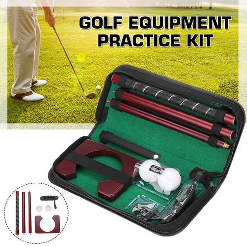 3 In 1 Golf Putter Set Mini Golf Equipment Training Aids with Detachable Putter Ball For Indoor Outdoor Golf Trainer Kit