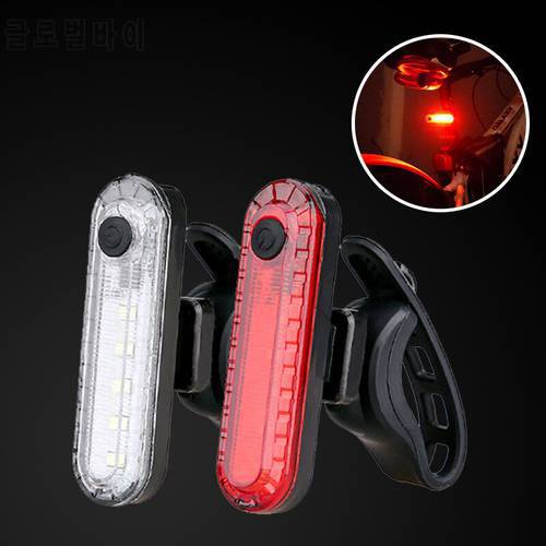 4 Modes Usb Charging Bicycle Bike Light Flash Cycling Taillight Warning Lights Flashlight For Bicycle Rear Bycicle Light