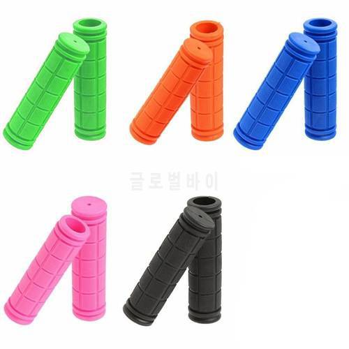 1Pair Rubber Bike Handlebar Grips Cover Mountain Bicycle Handles Anti-skid Bicycles Bar Grips Fixed Gear Bicycle Accessories