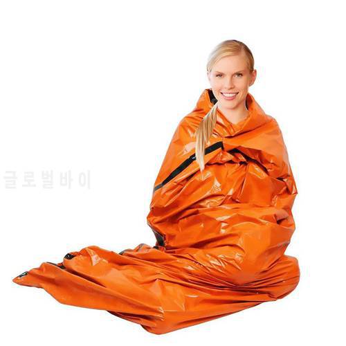 Outdoor FirstAid Emergency Blanket Emergency Sleeping Bag Insulation Reflective Orange Aluminized Film Waterproof Rescue Blanket
