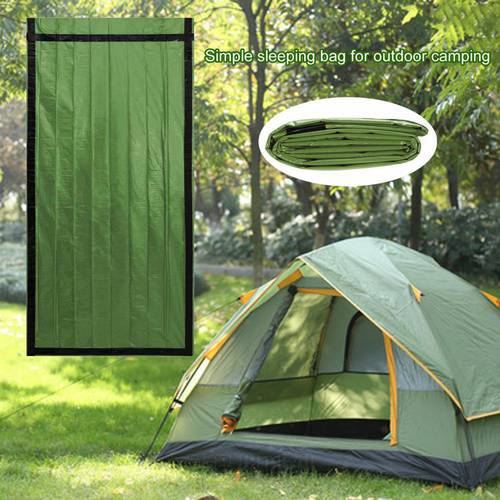 Camping Sleeping Bag Waterproof Keep Warm Emergency Sleeping Bag Disposable Foldable Green Survival Sleeping Bag for Outdoor
