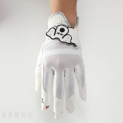 Golf Glove Soft Leather White Hand Wear for Golf Equipment Outdoor Golfer Supplies